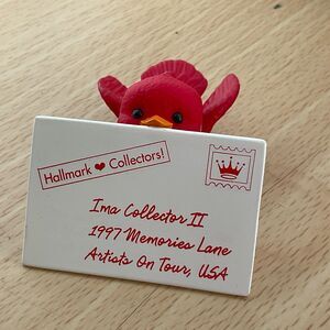 Hallmark 1997 First Class Thank You Artists on Tour Red Bird Christmas Ornament